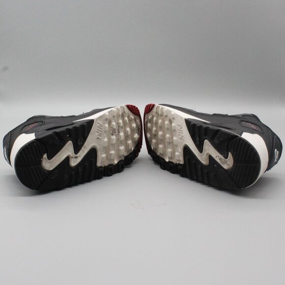 Nike Air Max 90 Kids Size 10C Black White Red Sneakers - Picture 8 of 8